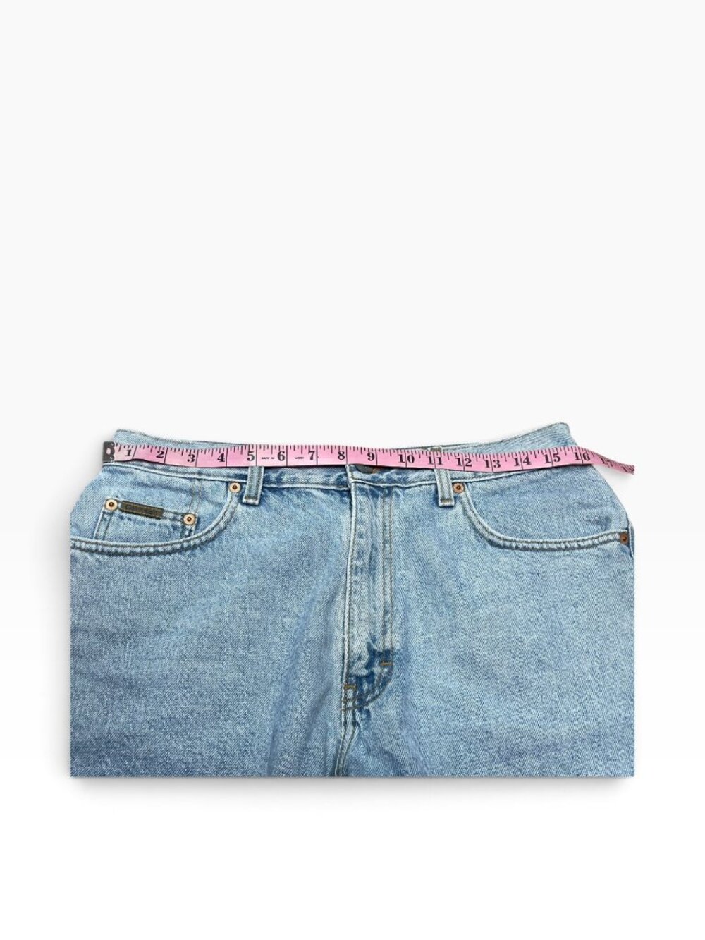 Vintage 90s Cutoff Denim Shorts Calvin Klein sz 13 Made in USA - Picture 6 of 11